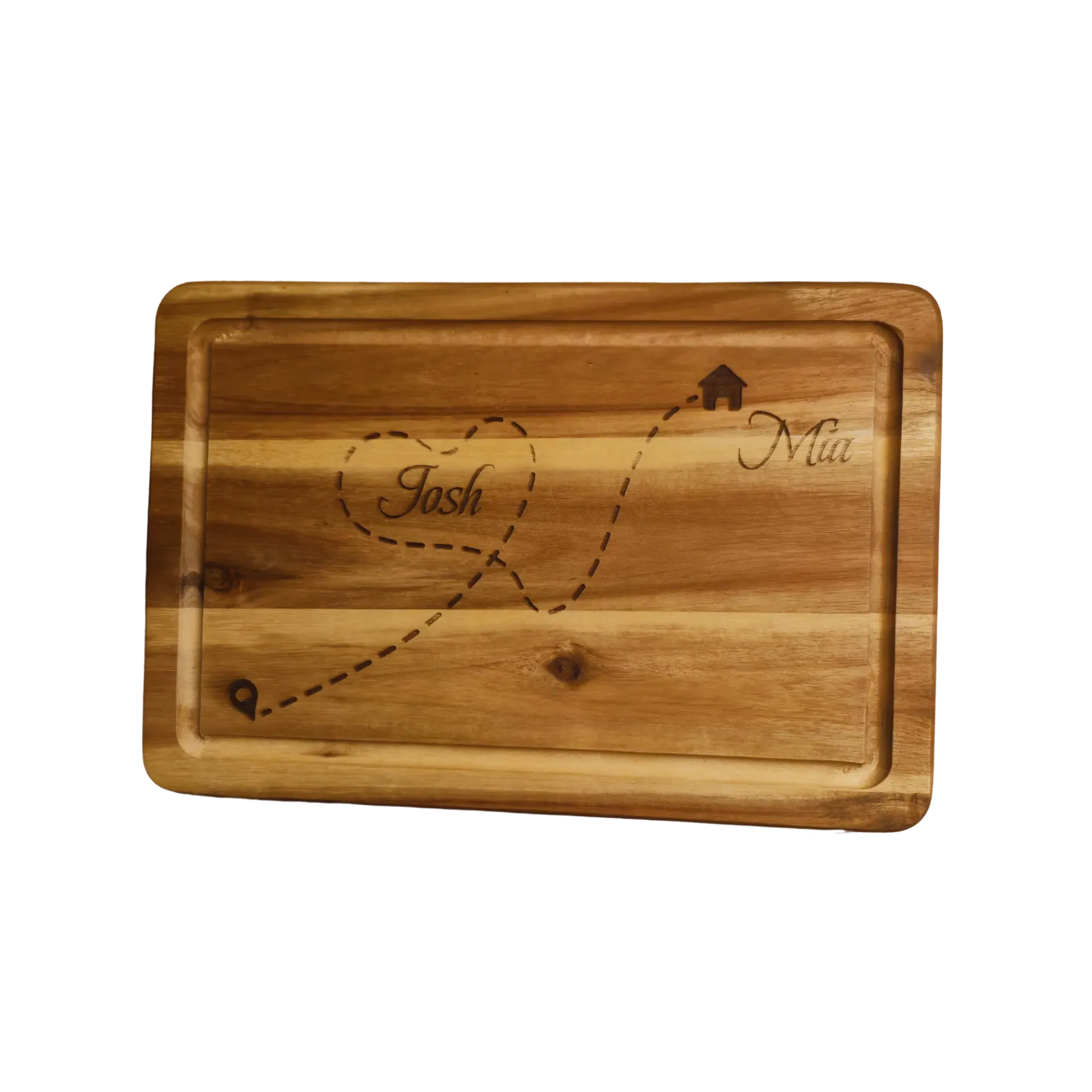 Schneidebrett mit Gravur (29 x 19,5 x 1,5 cm)